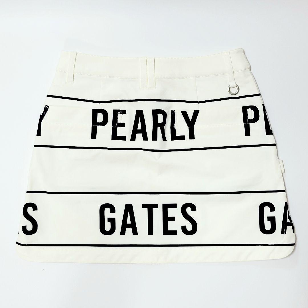 【PEARLY GATES/パーリーゲイツ】ストレッチスカート ロゴ ホワイト