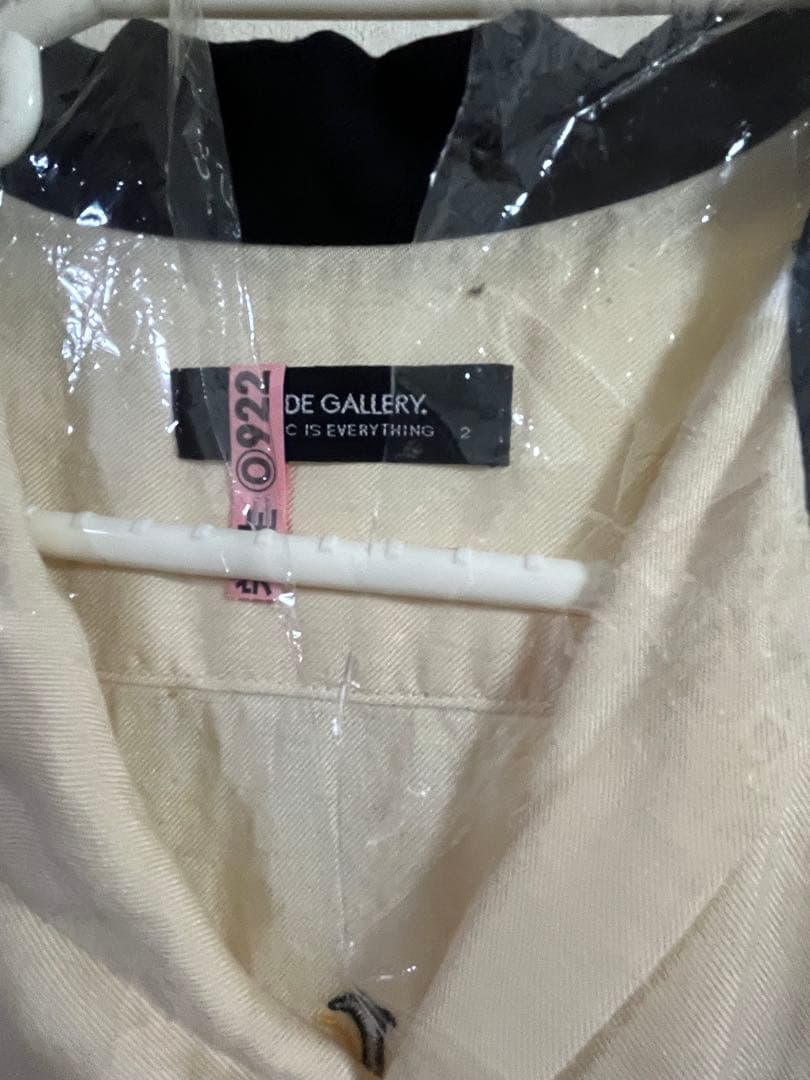 RIDE GALLERY ボウリングシャツ クリーム色