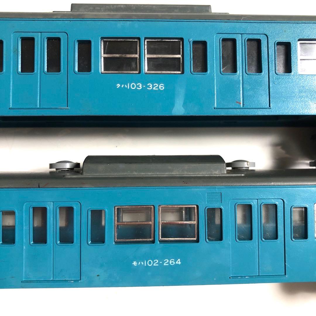 HOゲージ 103系通勤電車　スカイブルー　3両セット