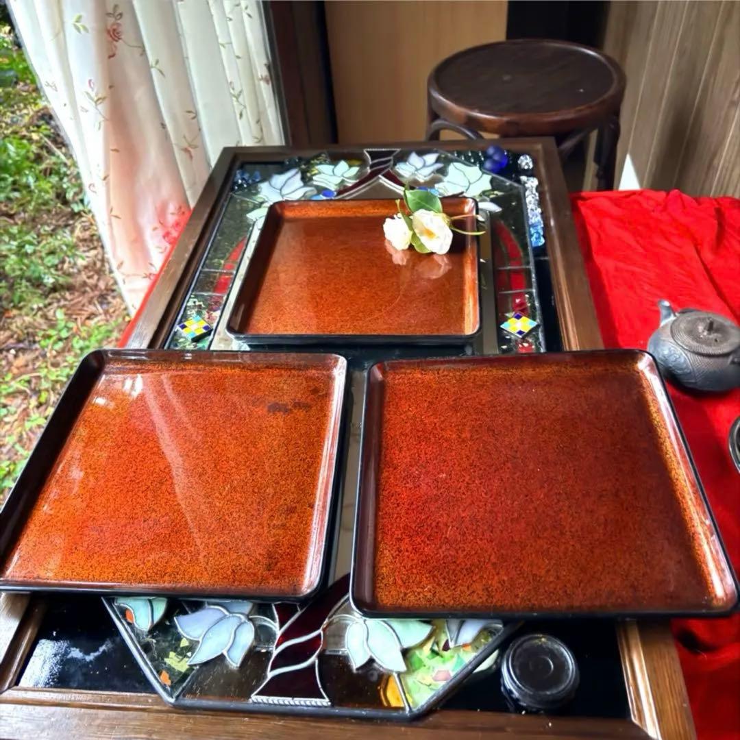 2240様感謝‼️節目に‼️蔵出しJAPAN GOZEN梨地最高級梨地砂子御膳 5客