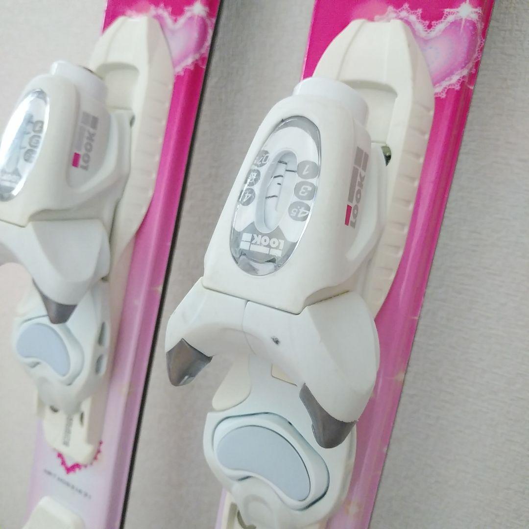 116㎝　スキー　スキー靴　20㎝　女の子　ハート　ブラック