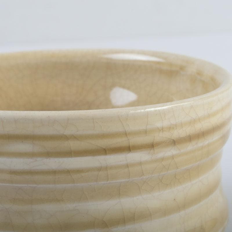 茶道具　北大路魯山人作　黄瀬戸　茶碗　共布　黒田陶々庵極め箱　V　9608