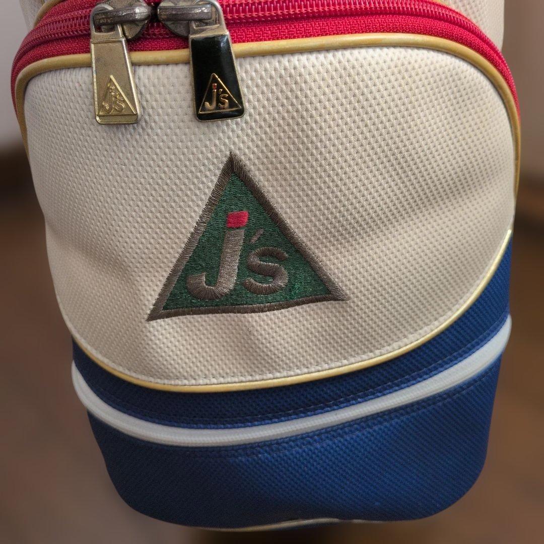 ※タバコ臭付着・黄ばみ色あせ汚れ切れ擦れ有りジャンボ尾崎プロ太陽 キャディバッグ