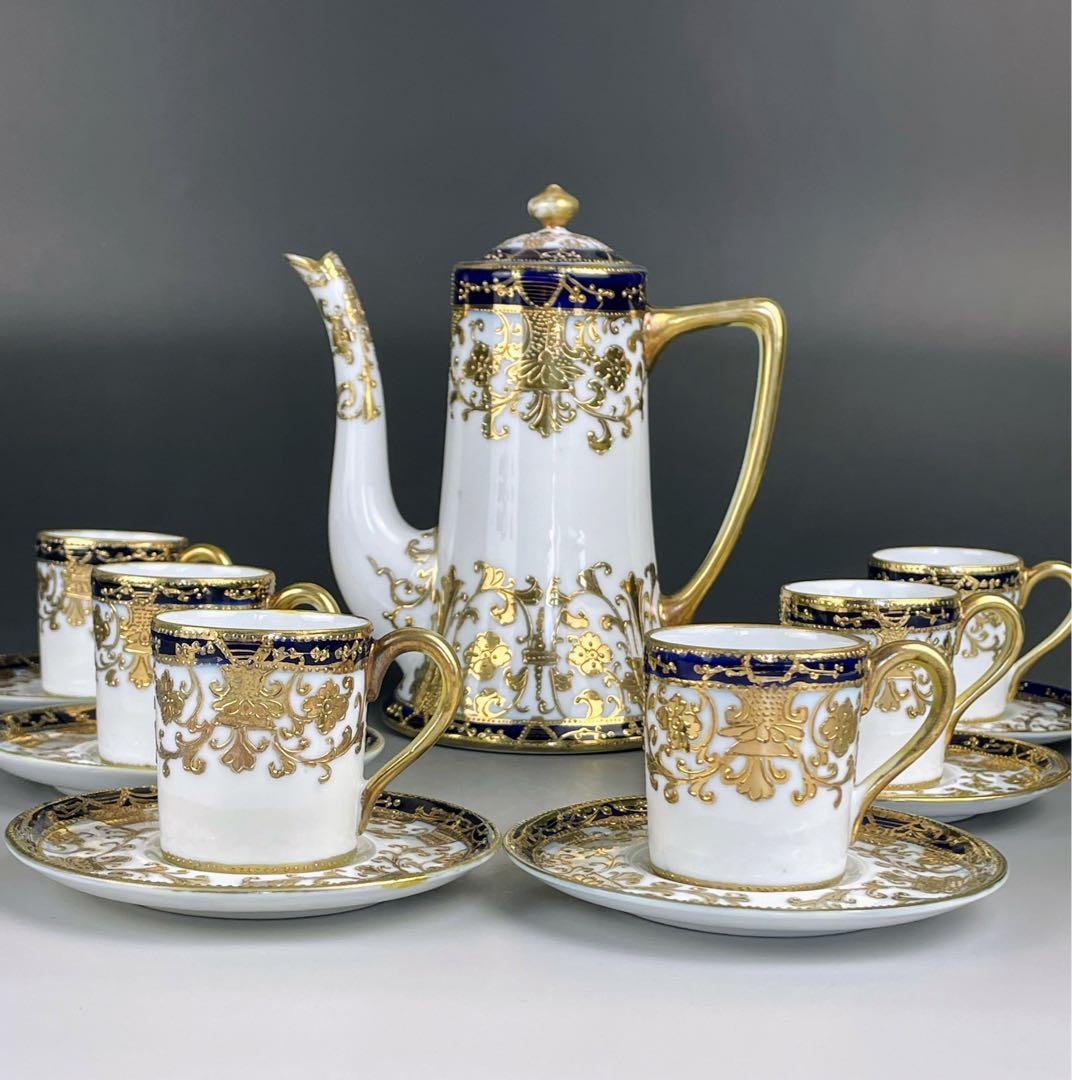 【専用】オールノリタケ デミタスセット ティーポット カップ ソーサー2客セット