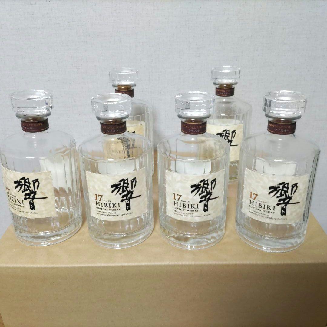 響17年6本&山崎12年6本ウィスキー空き瓶セット