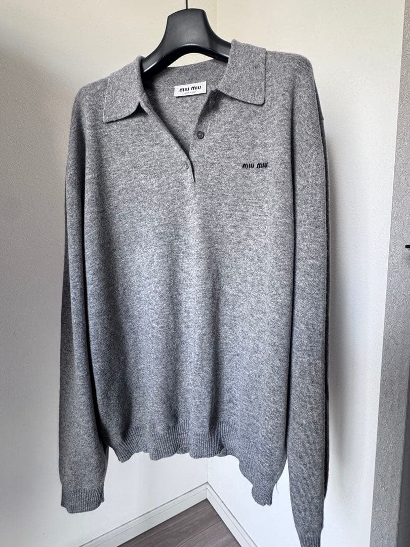 miu miu グレー ポロセーター,44