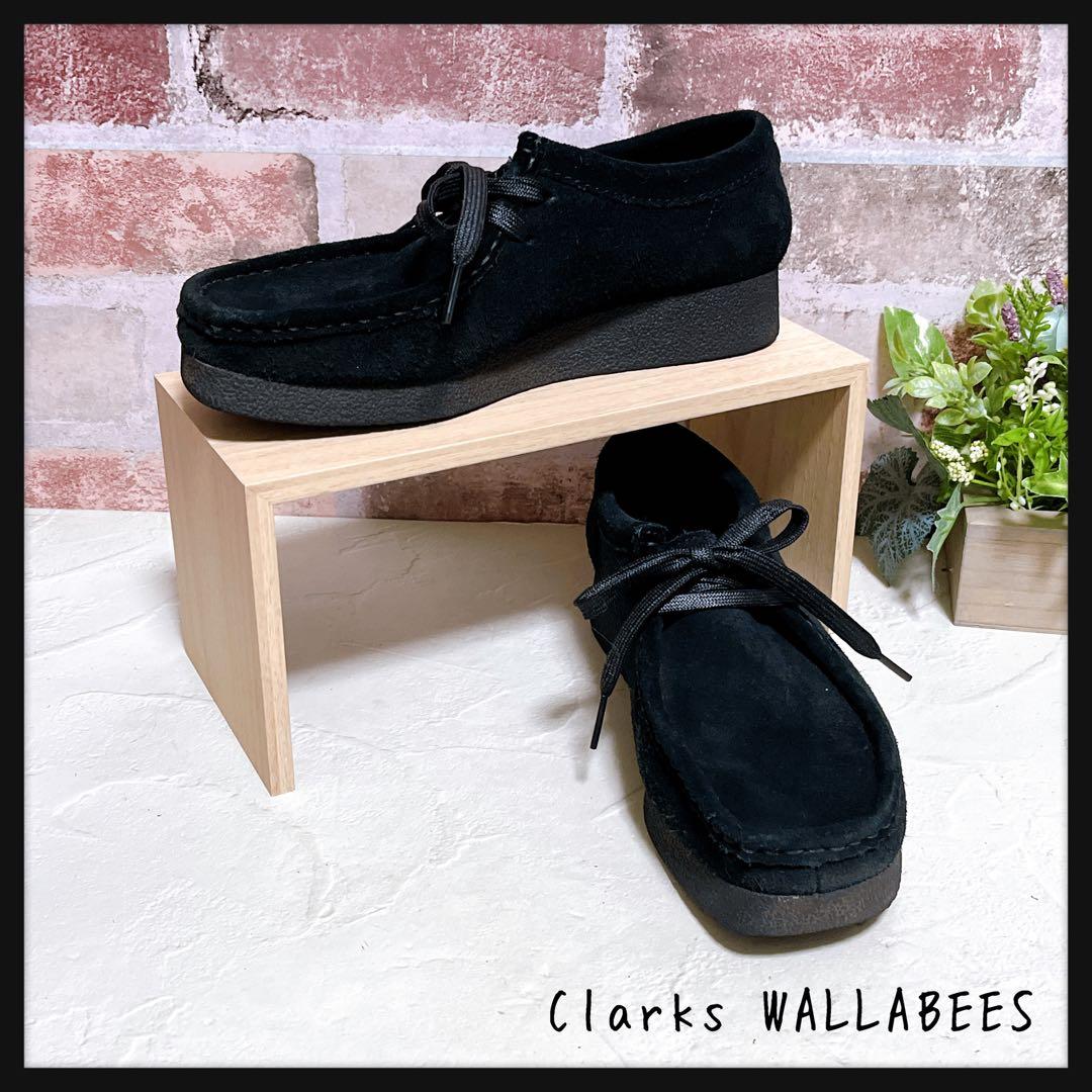 極美品【Clarks クラークス】ワラビー スエード 黒 チロリアンシューズ