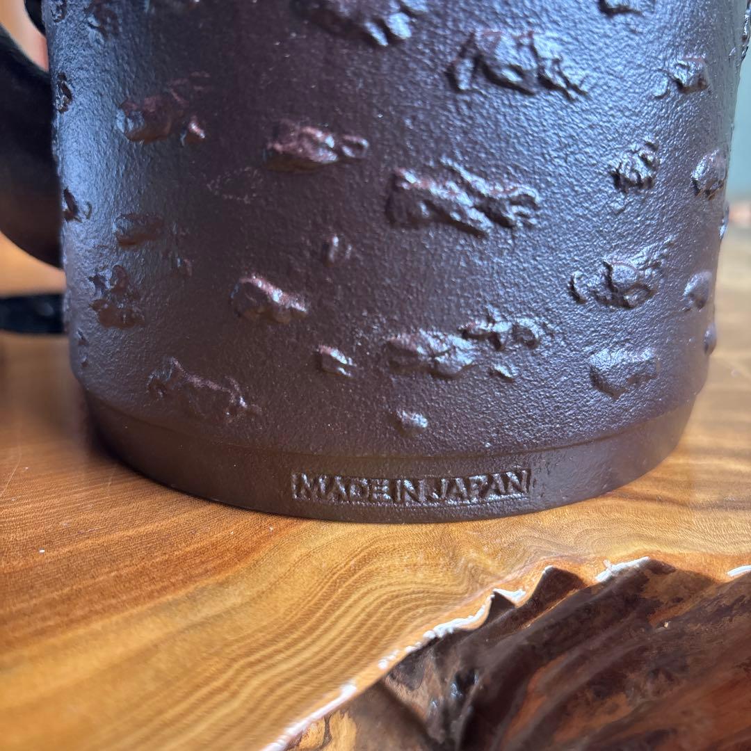 砺波商店 南部鉄瓶 桜皮寸銅 高さ約19cm茶道具 レトロ