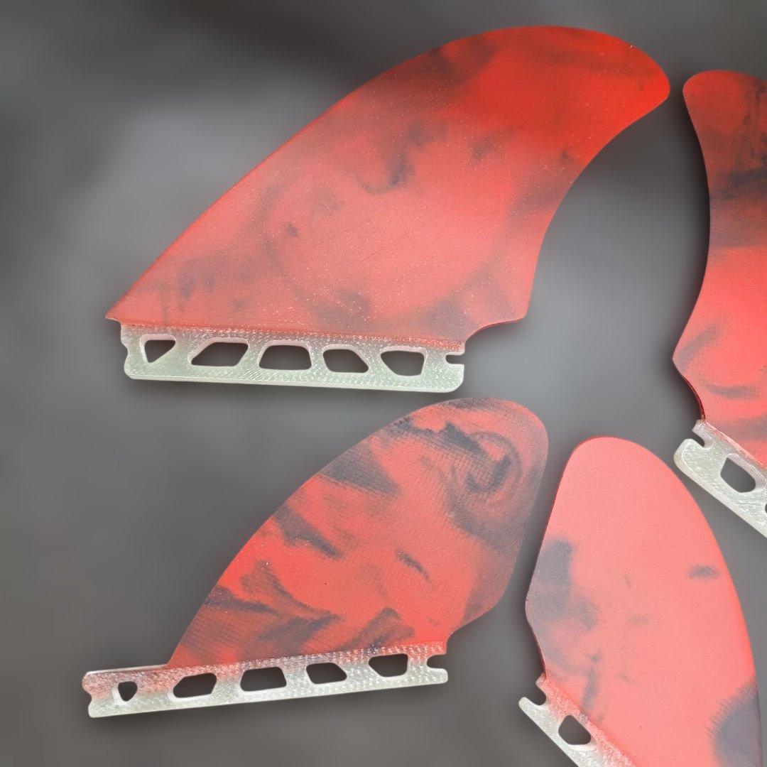 アートグラス仕様　クワッドフィン　フューチャーフィン対応　ファイバーグラス製