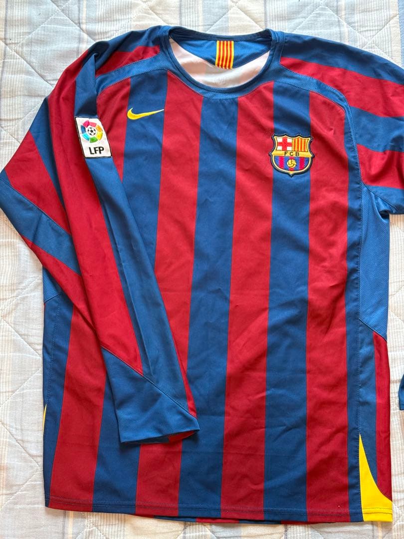 希少！ 05-06胸スポンサーなし NIKE FCバルセロナ ユニフォーム　長袖
