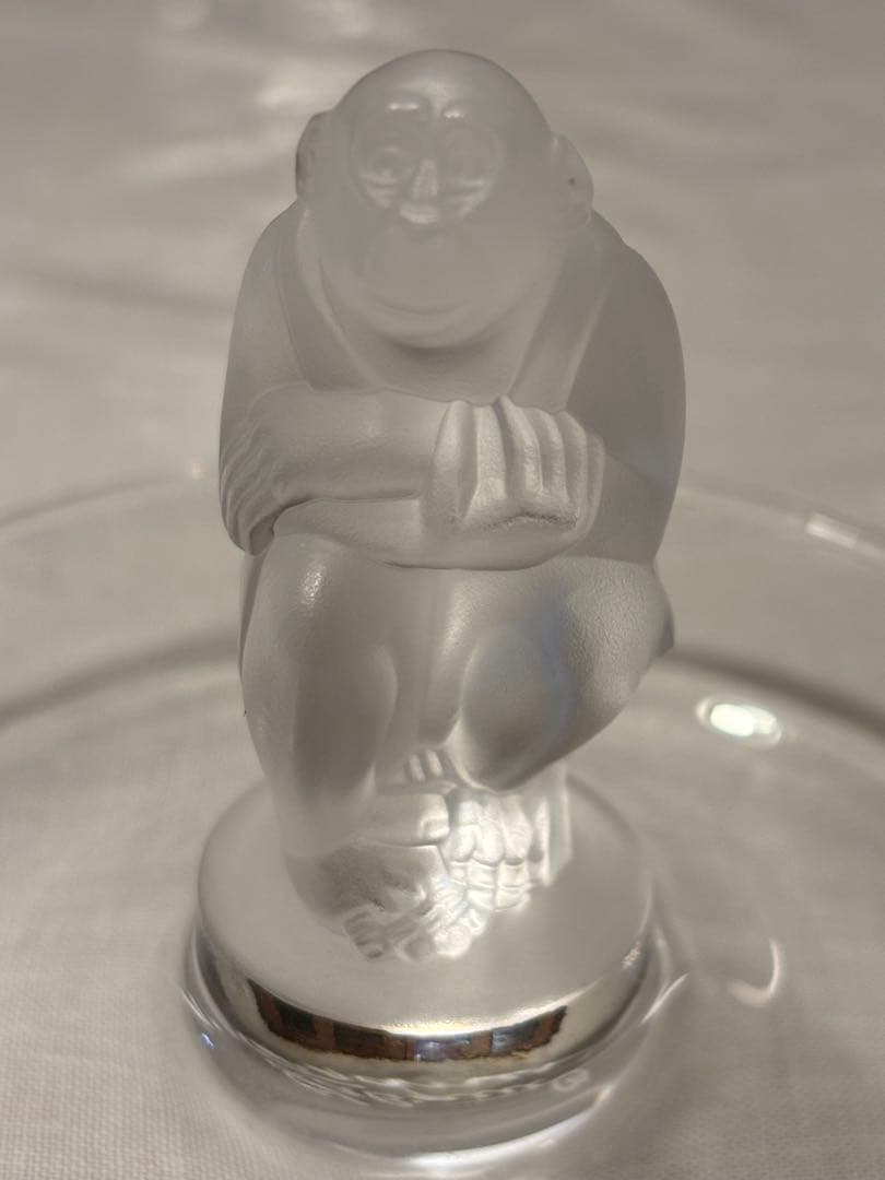 LALIQUE ガラス皿 フロスト彫刻