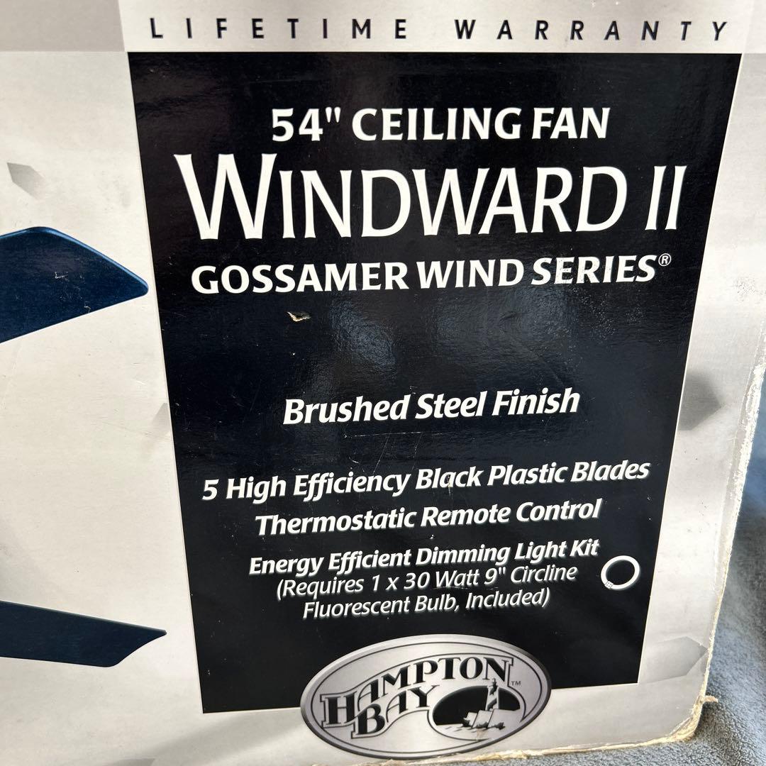 ❤️新品❤️Windward II シーリングファン ライトブライススチール仕上