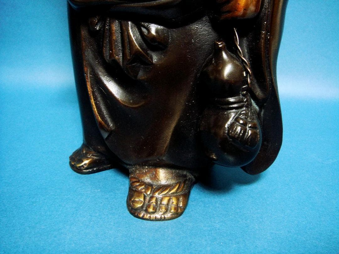 194『唐銅 指月 布袋像』　　/骨董品 古美術 古玩 アンティーク