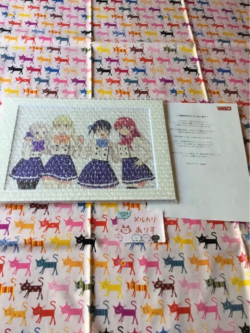 即購入不可★週刊少年マガジン　懸賞当選品　カノジョも彼女　メタリック複製原画