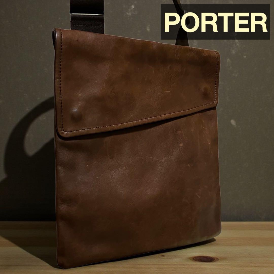 ✨希少✨PORTER 本革 レザー サコッシュ 日本製 廃番 COUNTER系