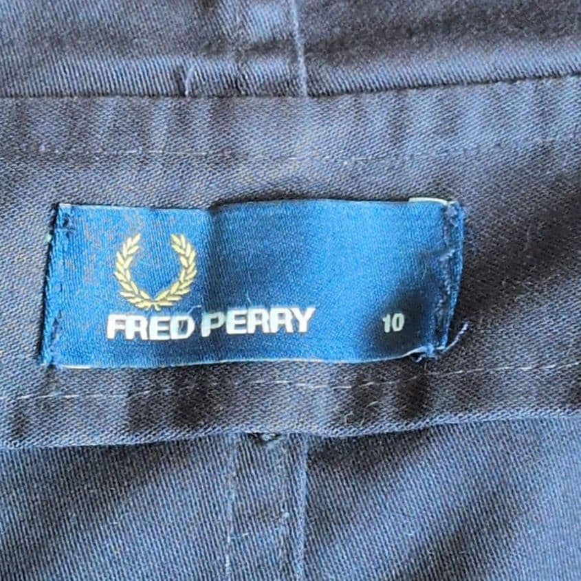 フレッドペリーモッズコートMネイビー　 月桂樹ロゴ　ロングコート