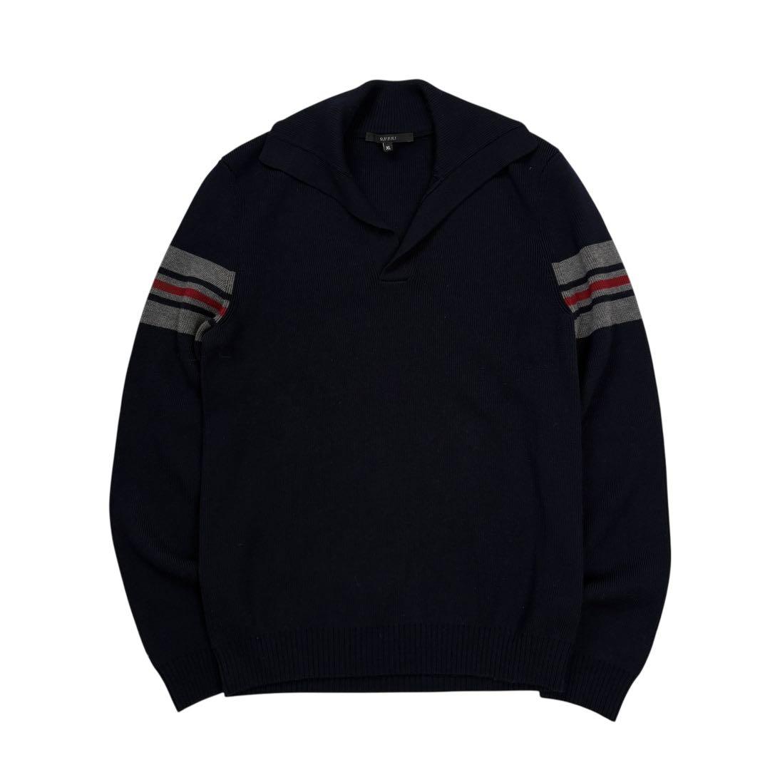 トップス GUCCI by TOM FORD knit polo shirts navy