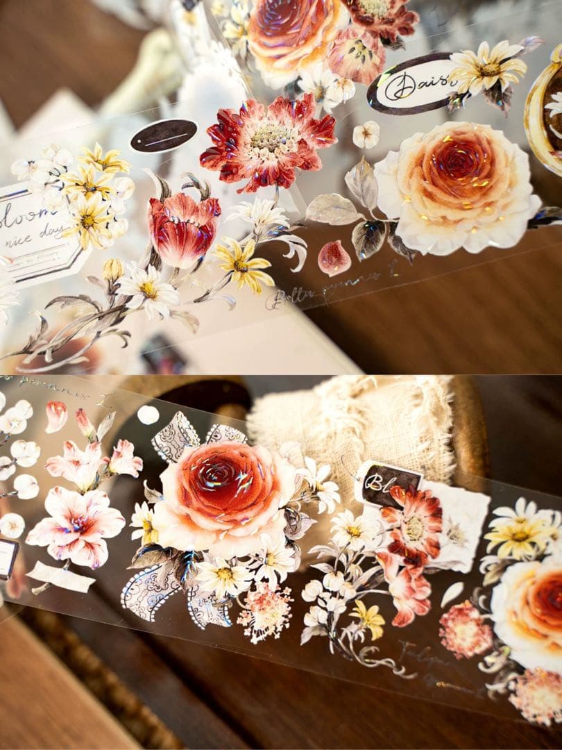 ⭐️SALE⭐️Hoshi奶芙《春野薄雾》海外マスキングテープ　マステ 【2671】