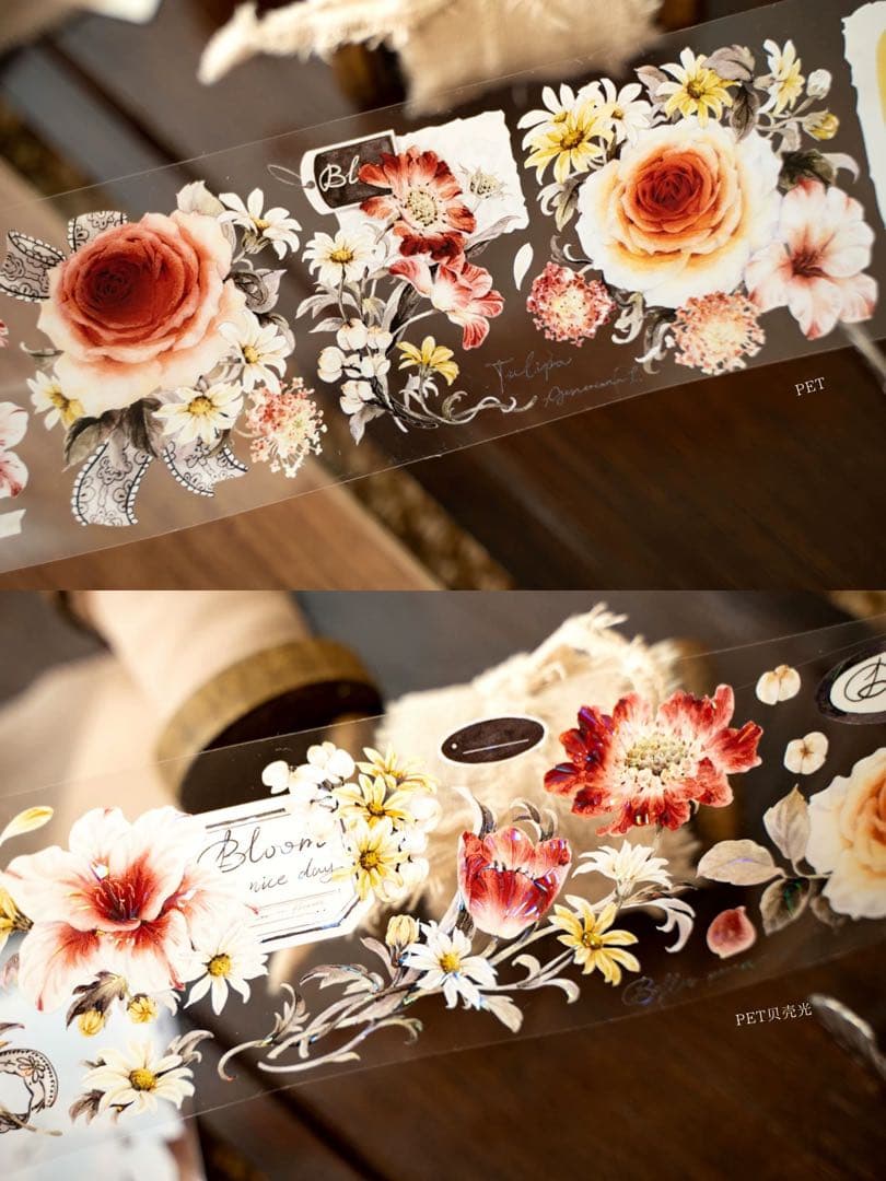 ⭐️SALE⭐️Hoshi奶芙《春野薄雾》海外マスキングテープ　マステ 【2671】