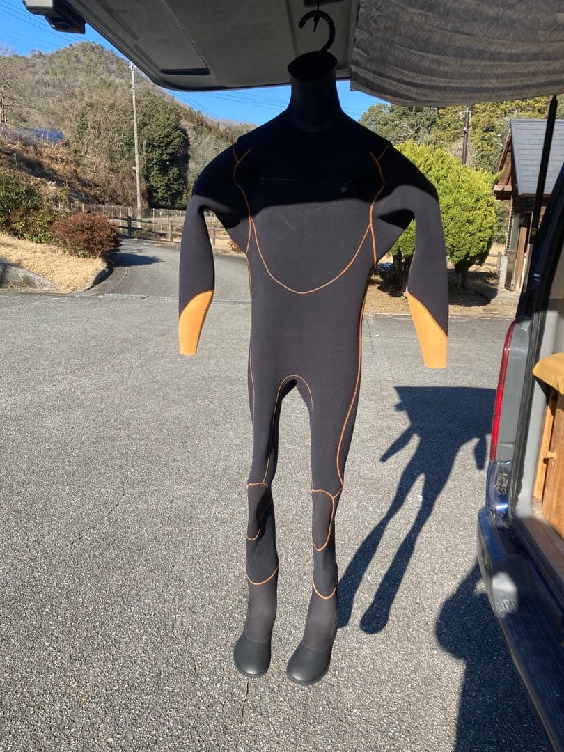 ウェットスーツ 3mmセミドライ ブーツ付き Mサイズ ショートチェストジップ