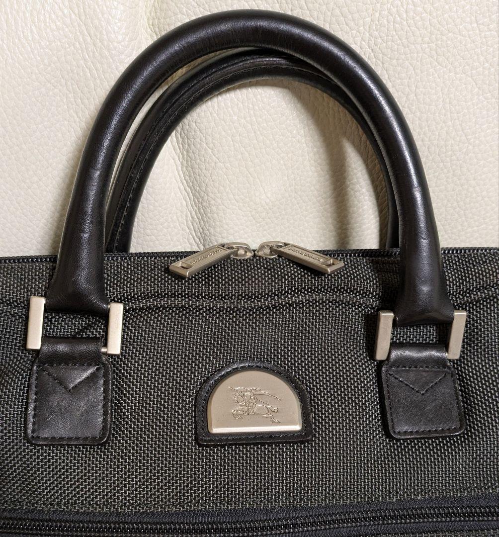 【レア】BURBERRY バーバリー ブリーフケース ダークグレー ホースロゴ
