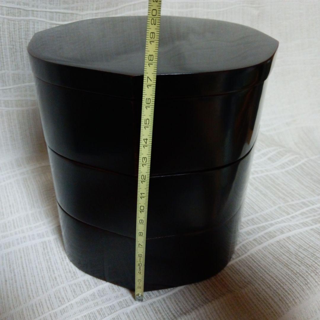 最終価格☆香川溜塗漆器・未使用・縁起良い八角形三段重箱