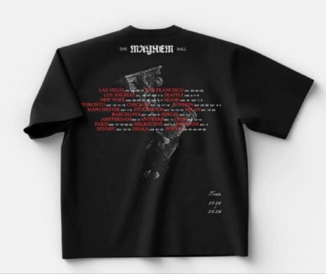 Lady Gaga Mayhem Ball ツアーTシャツ　Lサイズ