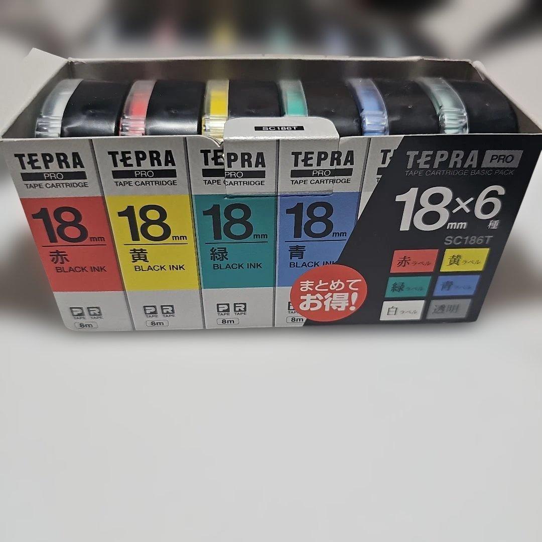 TEPRA PRO テープカートリッジ 18mm 6個セット×2