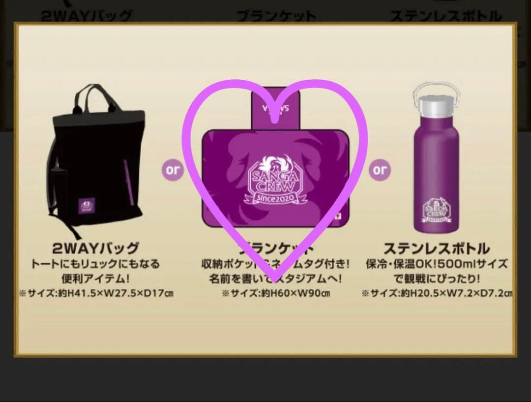 《新品》京都サンガFC ゴールドクルー 特典グッズ