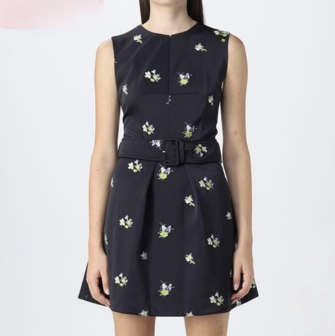 PATOU フラワープリント ノースリーブワンピース