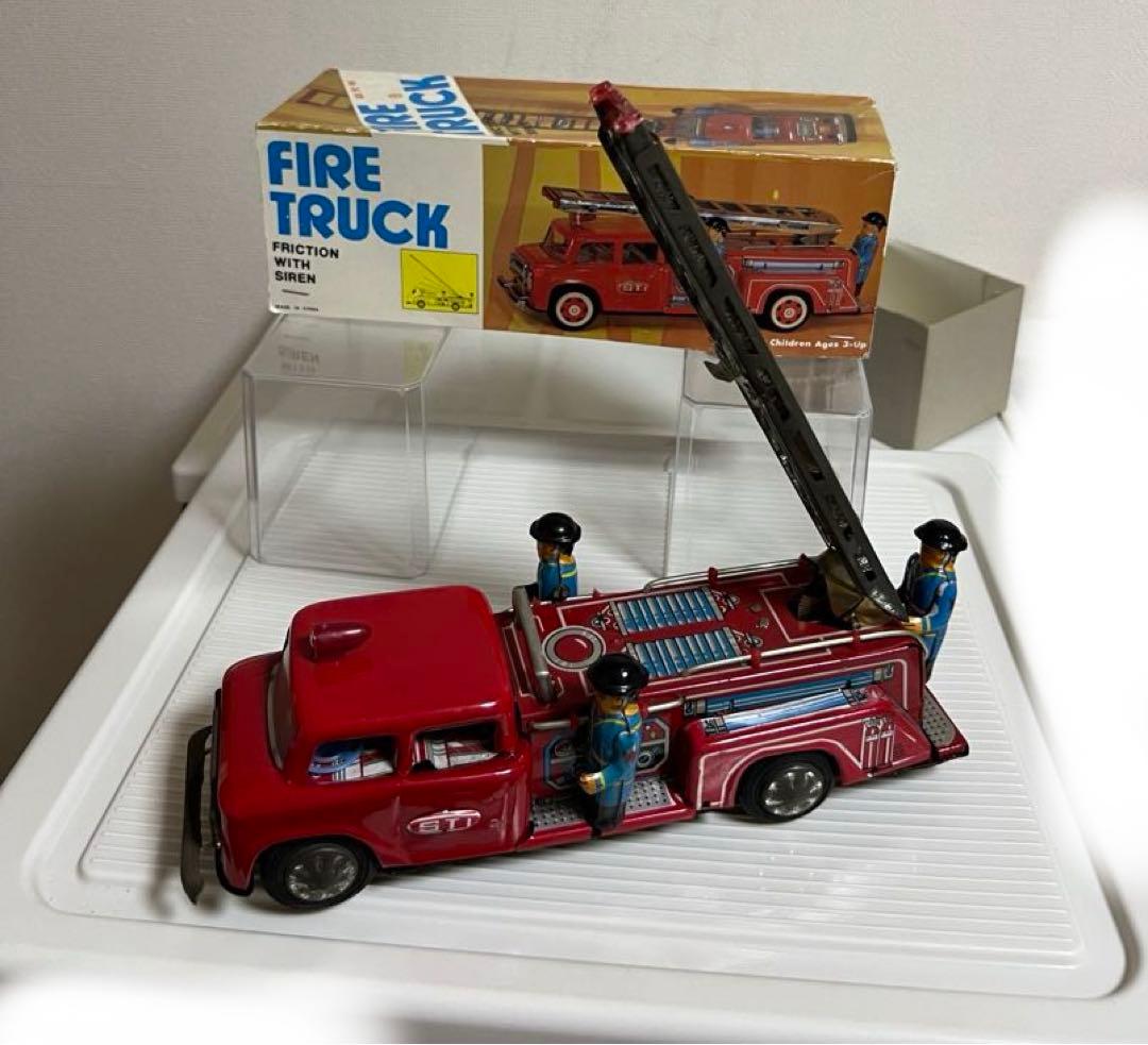 ブリキのおもちゃ（消防車　はしご車）