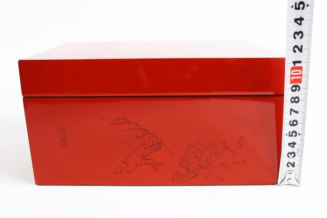 輪島塗 蒔絵 鳥獣画 宝石箱 中津作 高山寺 漆芸