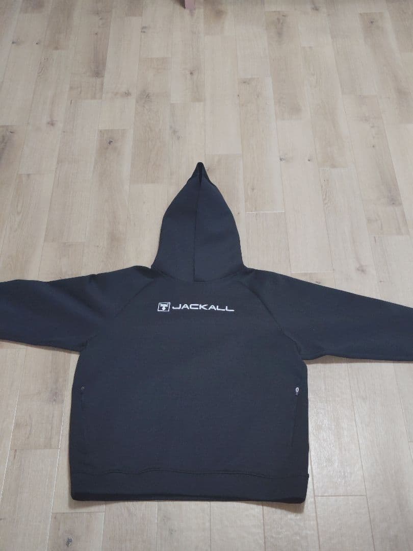 ジャッカル　ストレッチスウェットフーディー　XL ブラック