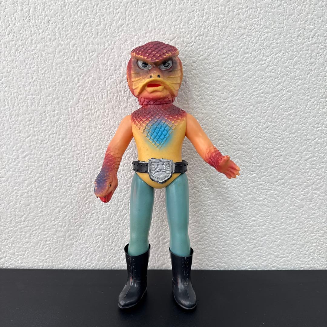 当時物　旧バンダイ　仮面ライダー　怪人　コブラ男　ソフビ