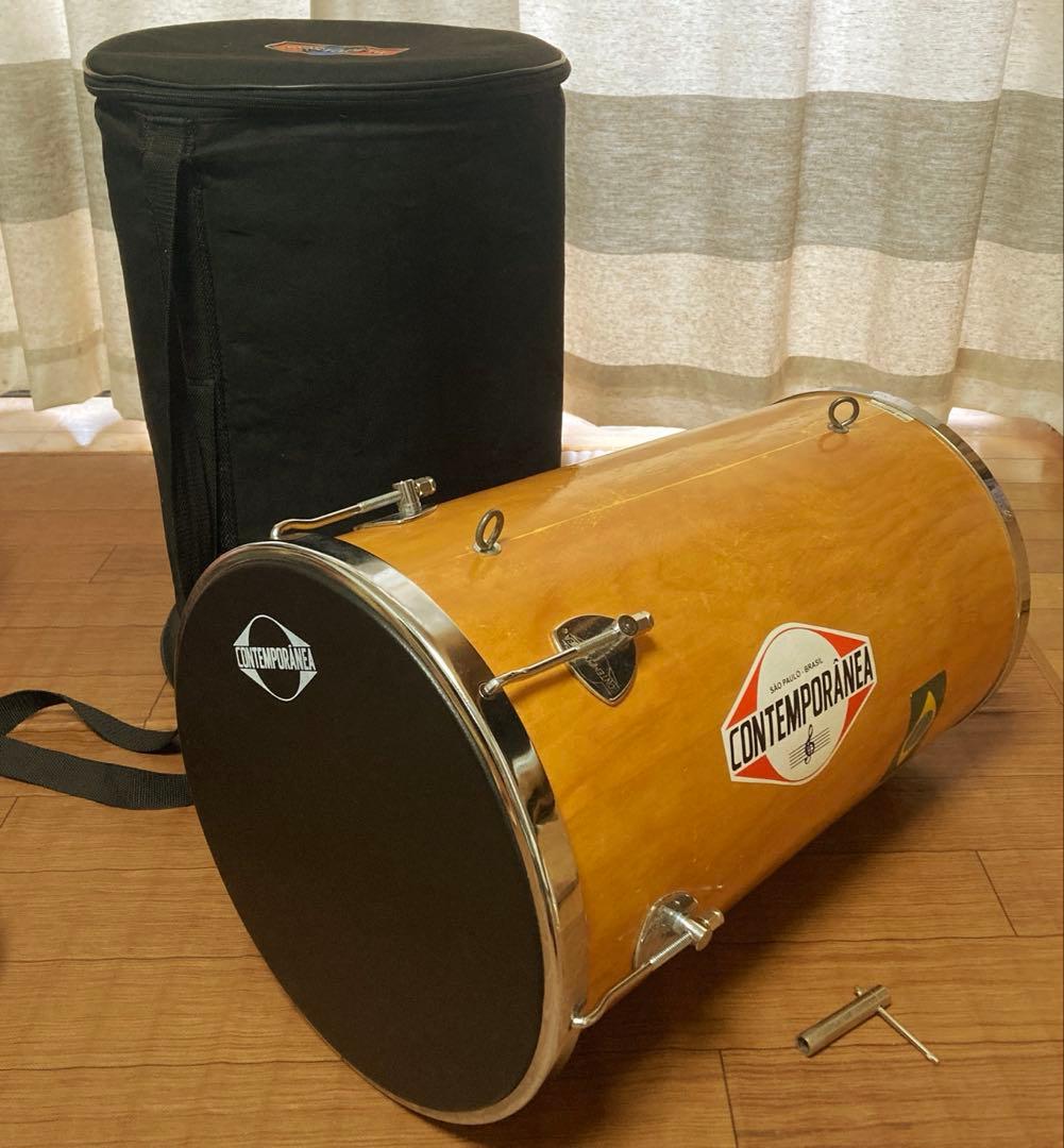ヘボロ　ブラジル　サンバ　打楽器　12インチ　木胴　ケース付