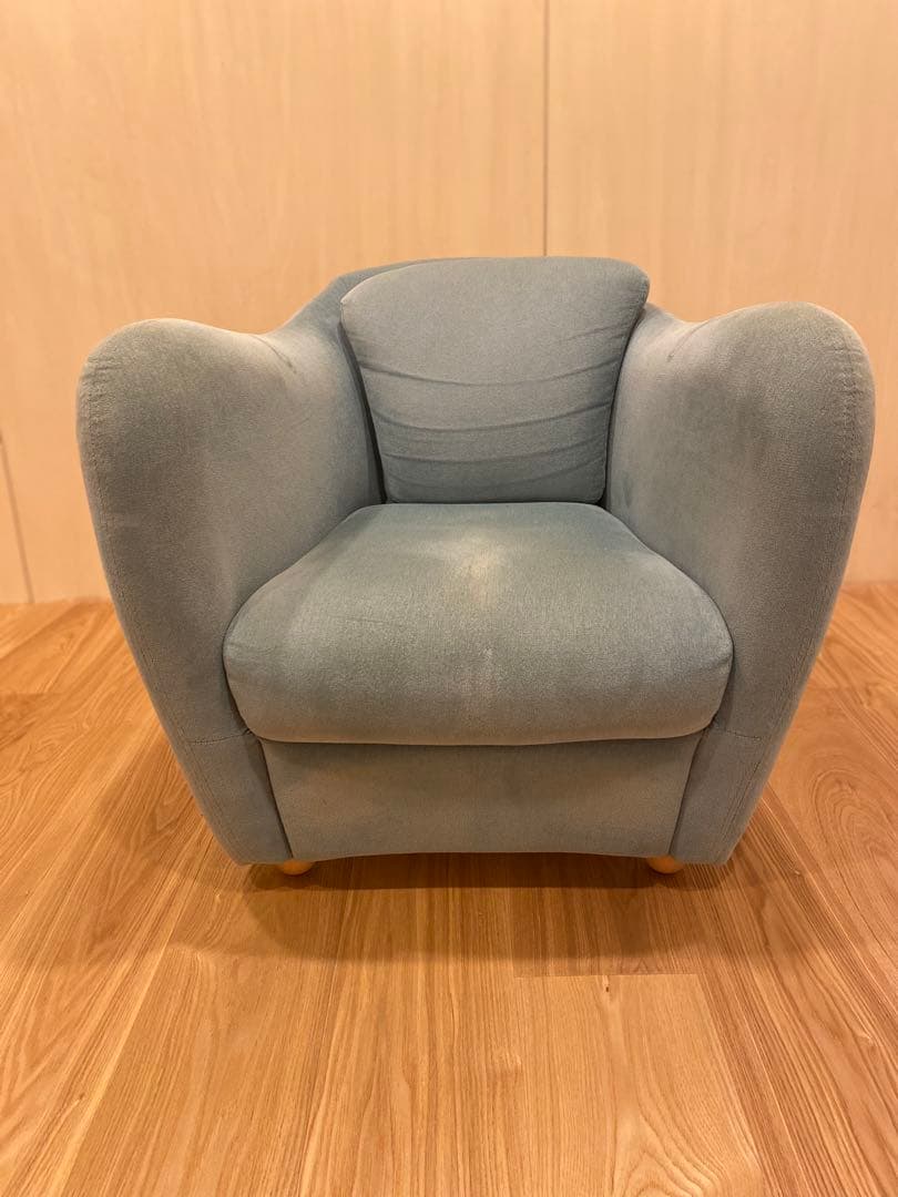 値下げ IDEE Blue grayファブリックチェア