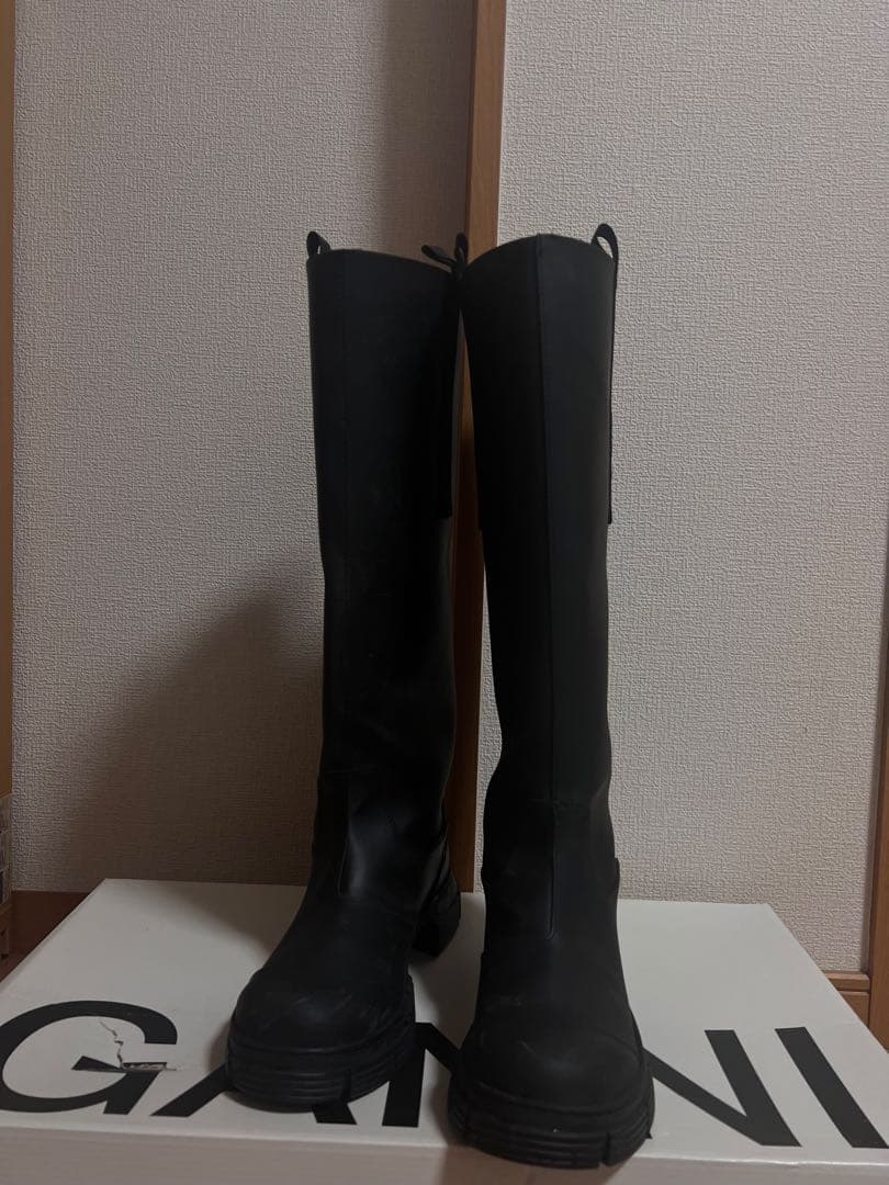 靴 GANNI Recycled Rubber Country Boot