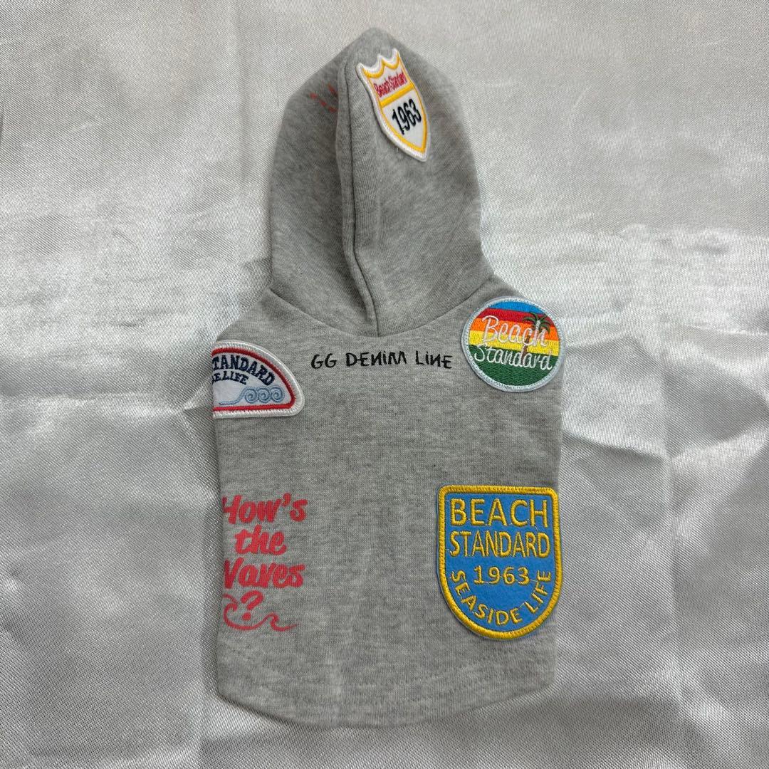 アトリエジジ GG DENIM LINE ワッペンパーカー　グレー