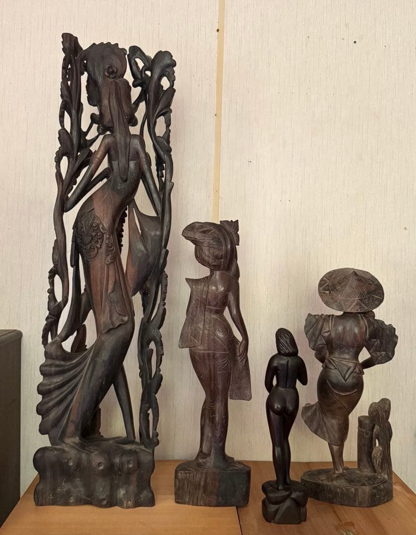 アジア雑貨　インド　置物　神様　レトロ雑貨　木彫り　仏　セット売　ヴィンテージ品