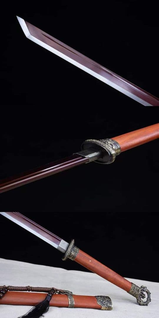 紅蓮唐刀-高性能マンガン鋼 古兵器 武具　刀装具　日本刀　模造刀 居合刀