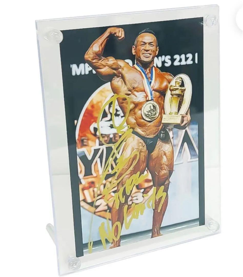 Hidetada Yamagishi サイン入り写真　ボディビル212 山岸秀匡