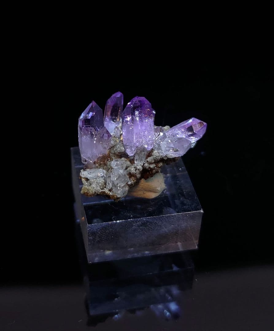 ベラクルスアメジスト 母岩付き 鉱石 鉱物 ミネラル 標本 原石 ①