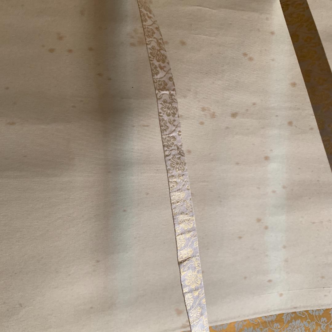 水墨画 天龍作　四神守護山水　掛け軸　肉筆　絹本