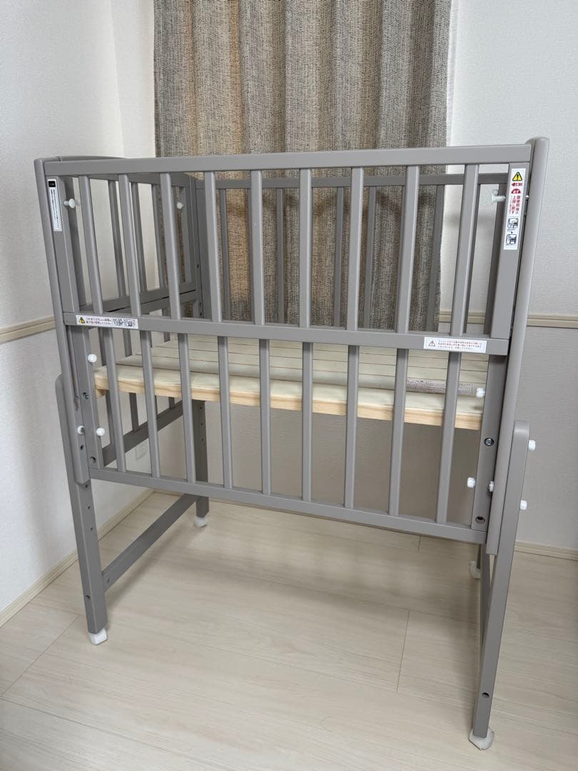 【美品】ベビーベッド 大和屋 ノモック ミニ Wオープンハイタイプ