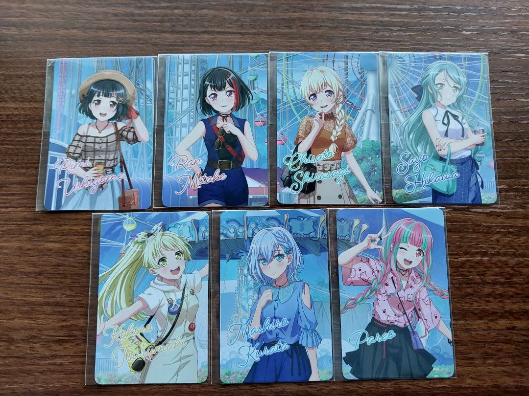バンドリ　富士急コラボ　特典カード　7人セット　倉田ましろのみレア仕様