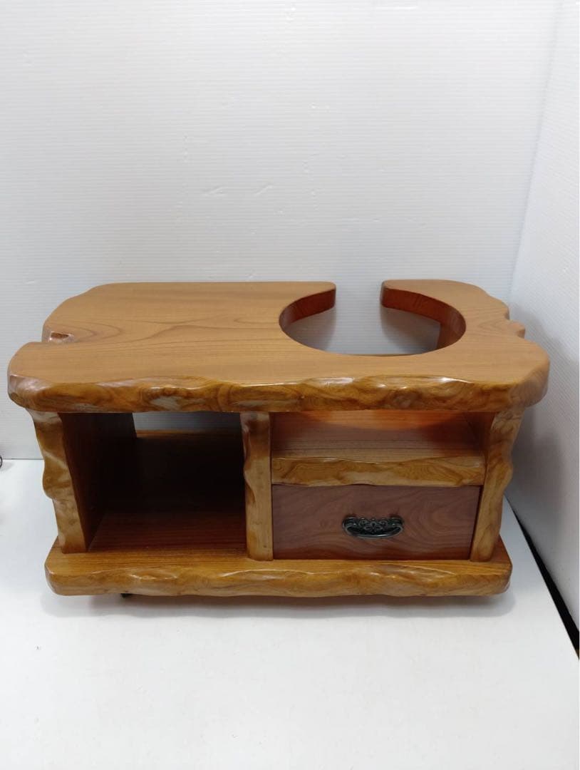 G2121【美品】天然木 火鉢台 / 和風ローテーブル / 飾り台
