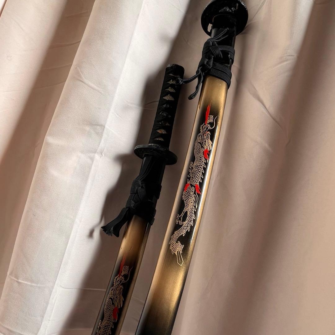 [まとめ売り]模擬刀 傷多数昇龍之太刀 昇龍之脇差 開運 日本刀[値下げ交渉可]