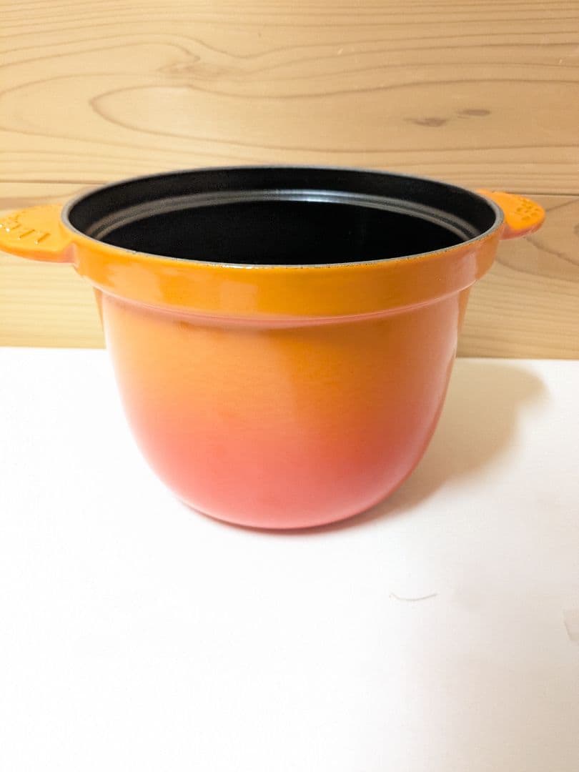 【美品】Le Creuset ル・クルーゼ　ココット・エブリィ 18 オレンジ