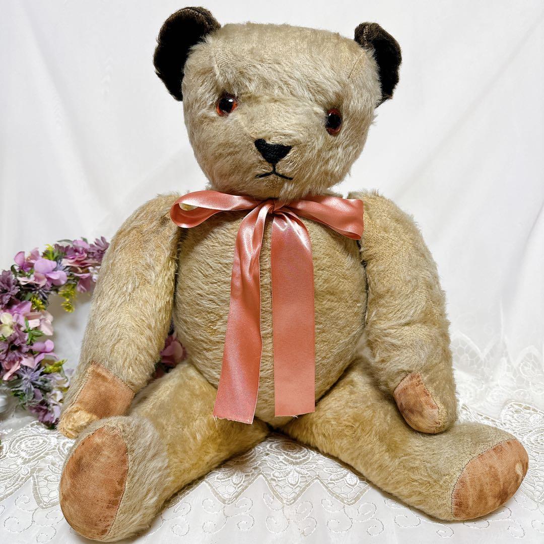 ❤️ビッグ❤️黒いお耳のチャドバレーベア　アンティークベア　Chad Valley