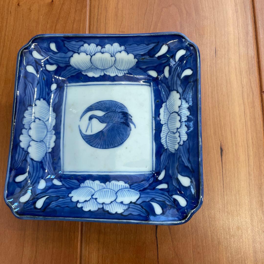 Antique IMari 伊万里焼　染付角皿